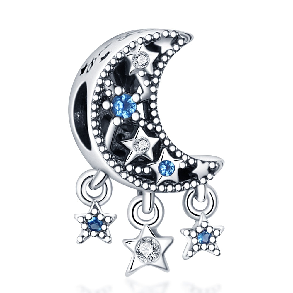 925 Sterling Silver and Crystal Charm Collection