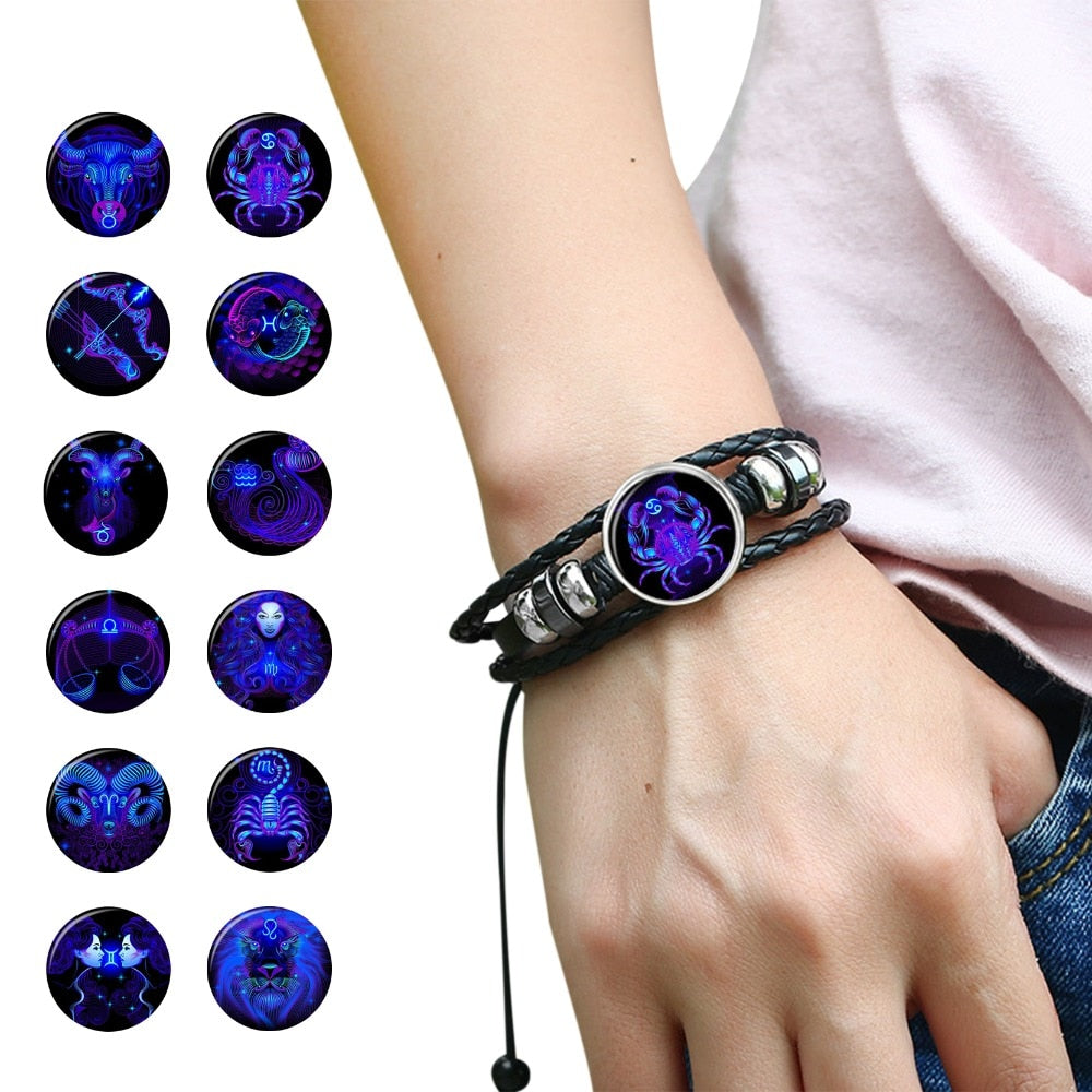Woven Leather Bracelet Set