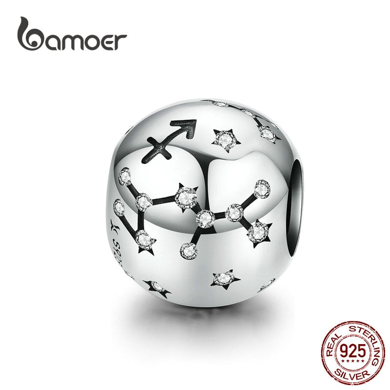 Celestial Zodiac Silver Bead