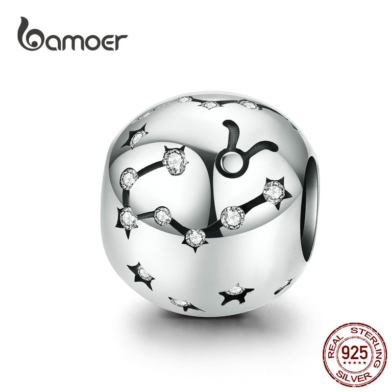 Celestial Zodiac Silver Bead