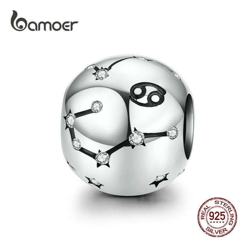 Celestial Zodiac Silver Bead