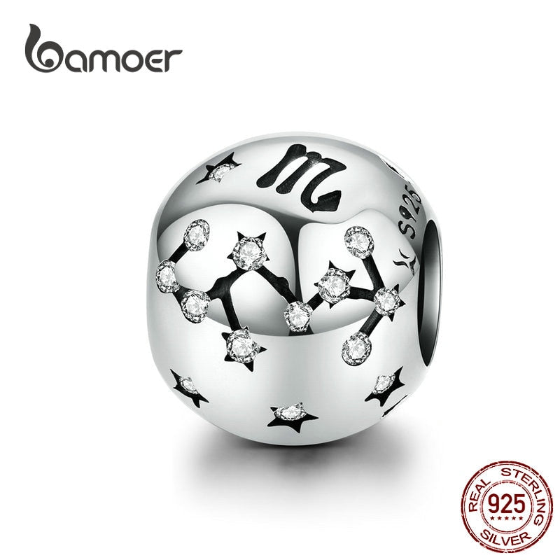 Celestial Zodiac Silver Bead