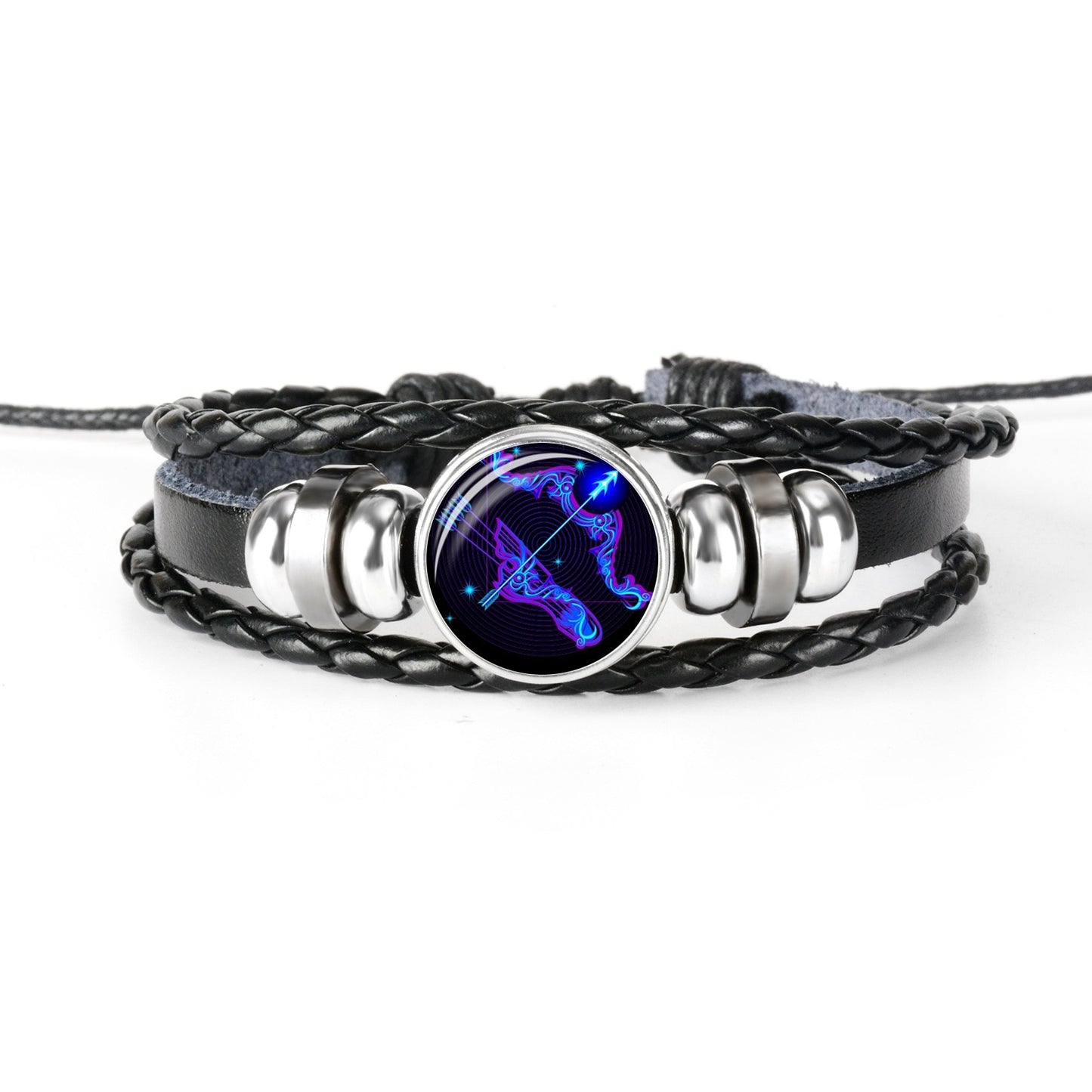 Woven Leather Bracelet Set