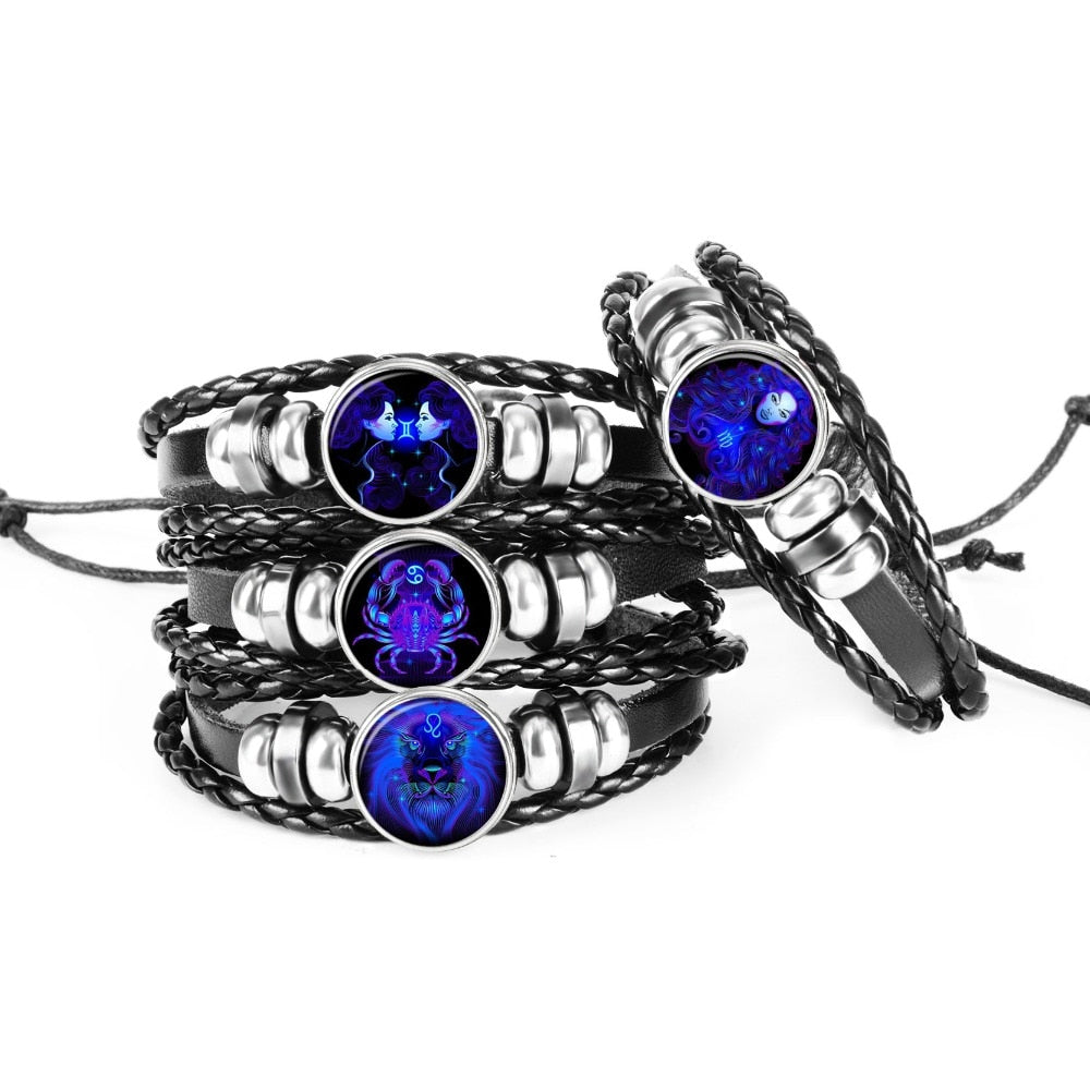 Woven Leather Bracelet Set
