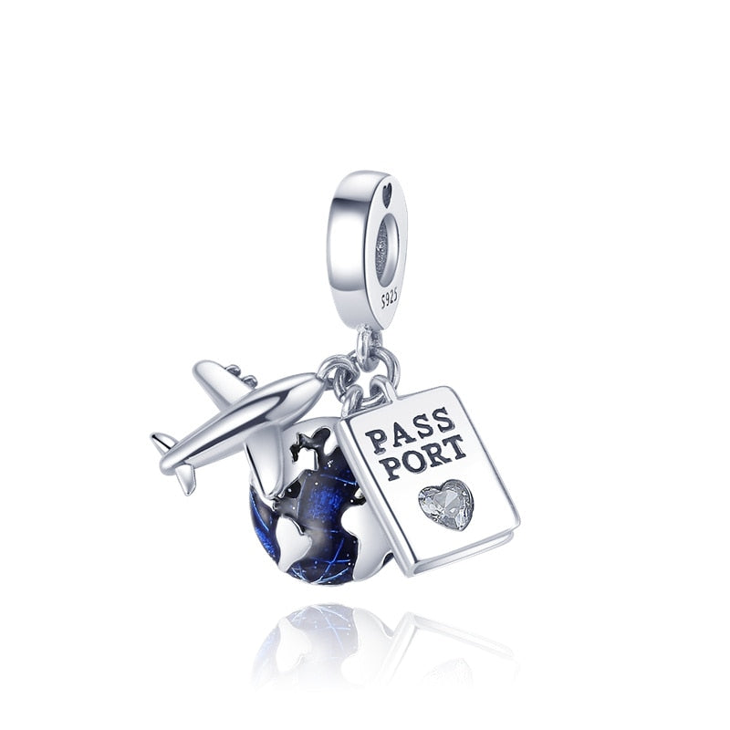 925 Sterling Silver and Crystal Charm Collection