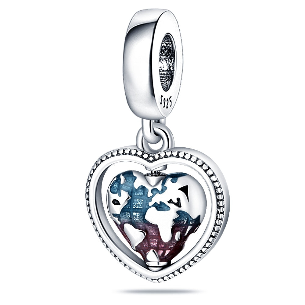 925 Sterling Silver and Crystal Charm Collection