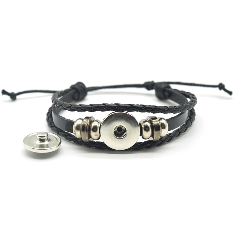 Multilayer Zodiac Sign Leather Bracelet