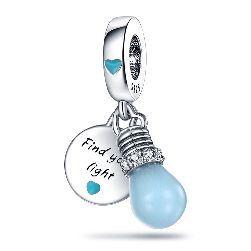 925 Sterling Silver and Crystal Charm Collection