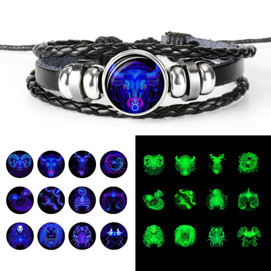 Woven Leather Bracelet Set