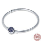 Sparkling Silver Beaded Charm Bracelet