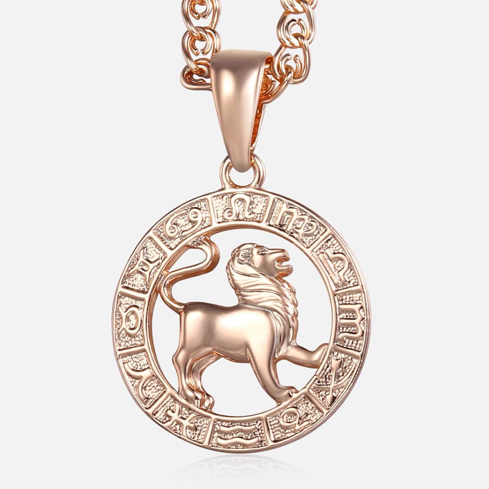 Celestial Rose Gold Zodiac Necklace
