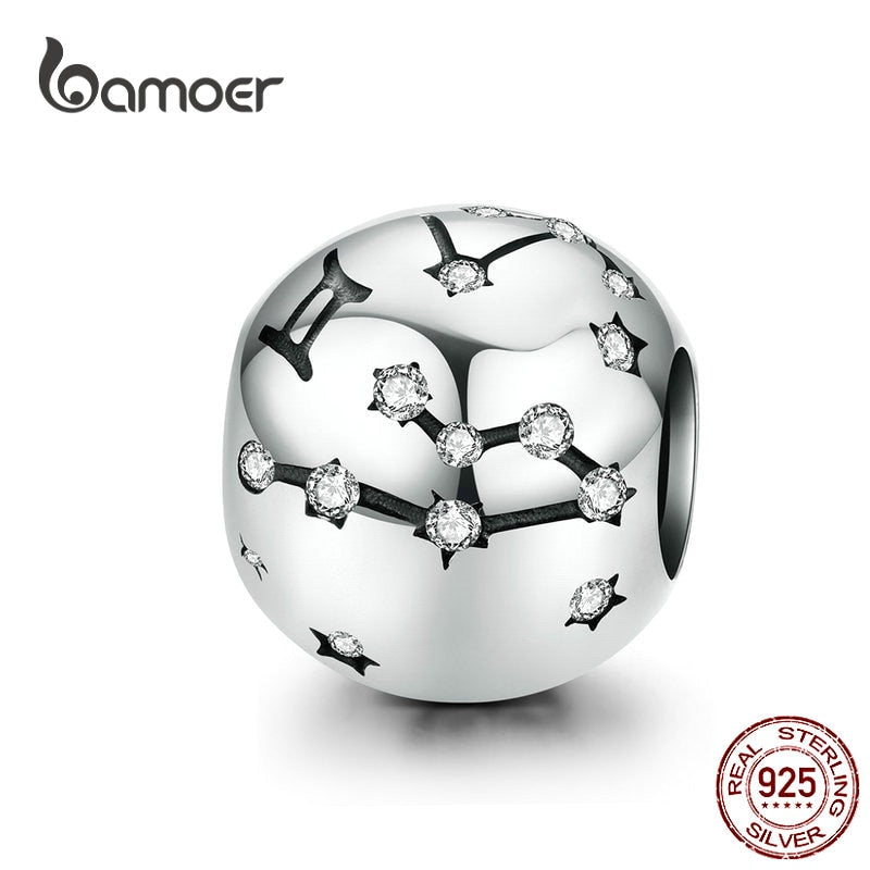 Celestial Zodiac Silver Bead