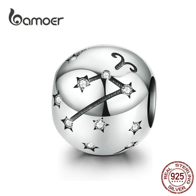 Celestial Zodiac Silver Bead
