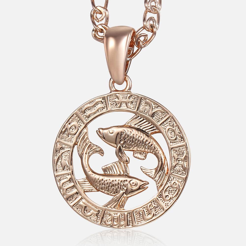Celestial Rose Gold Zodiac Necklace