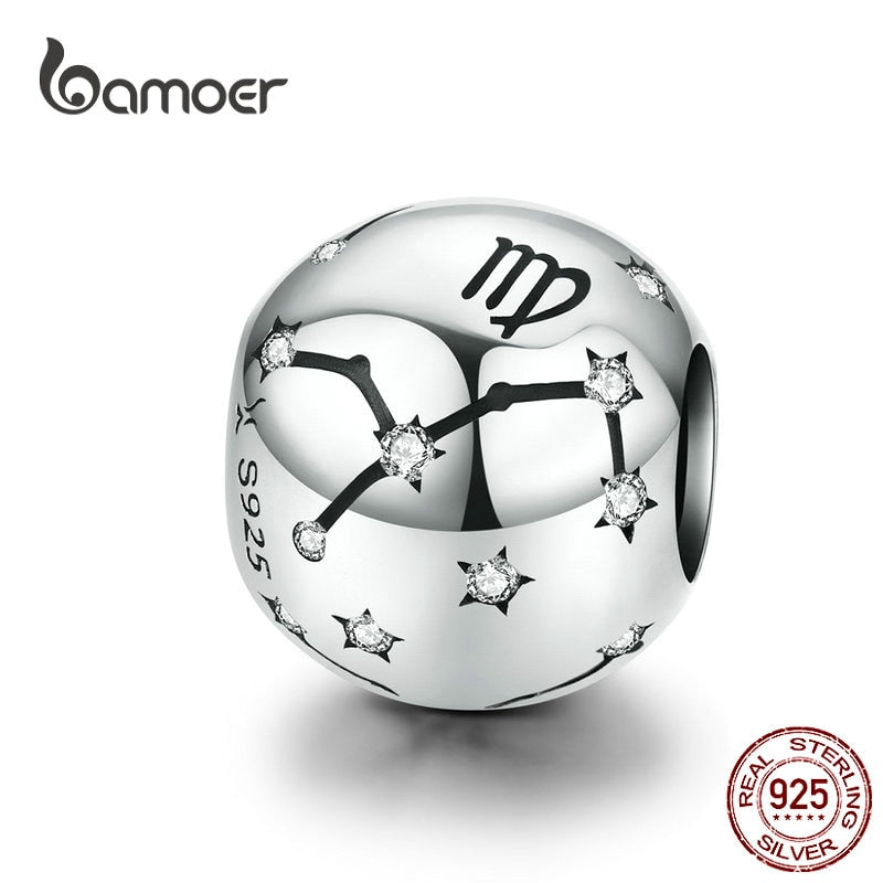 Celestial Zodiac Silver Bead