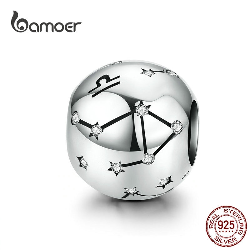 Celestial Zodiac Silver Bead
