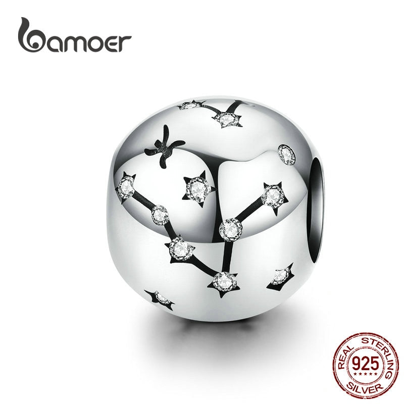 Celestial Zodiac Silver Bead