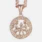 Celestial Rose Gold Zodiac Necklace