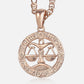 Celestial Rose Gold Zodiac Necklace