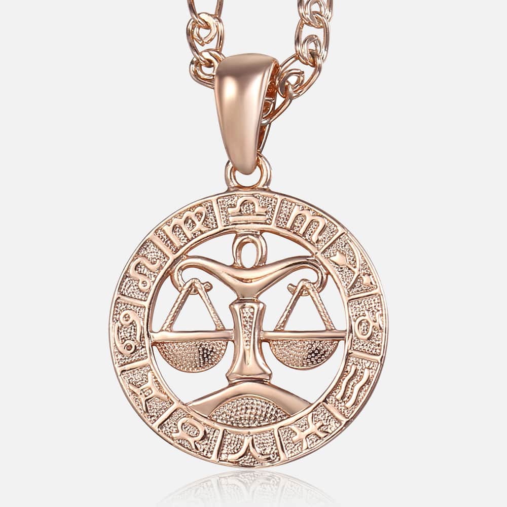 Celestial Rose Gold Zodiac Necklace