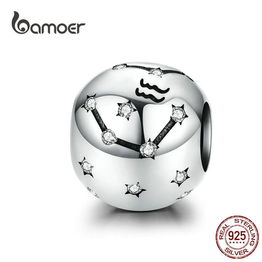 Celestial Zodiac Silver Bead