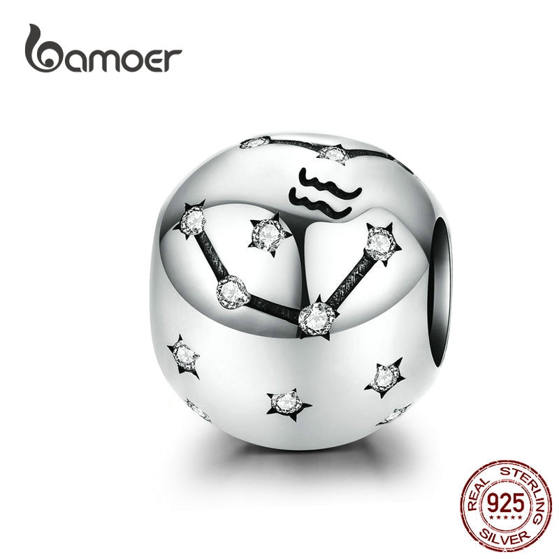 Celestial Zodiac Silver Bead