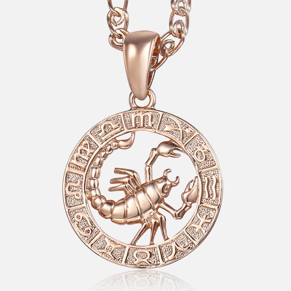 Celestial Rose Gold Zodiac Necklace