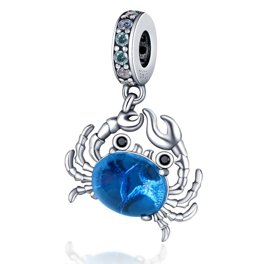 925 Sterling Silver and Crystal Charm Collection