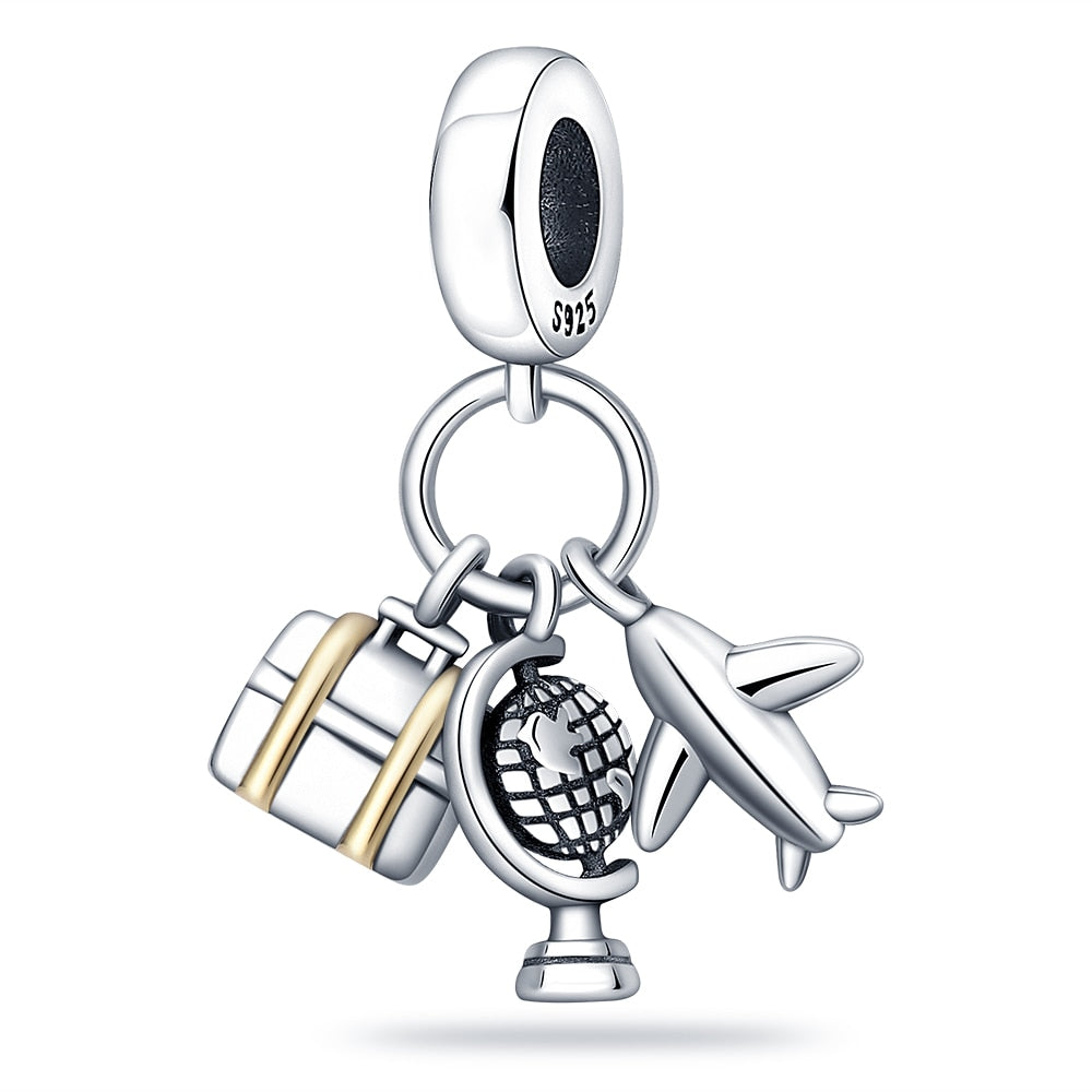 925 Sterling Silver and Crystal Charm Collection