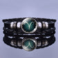 Multilayer Zodiac Sign Leather Bracelet