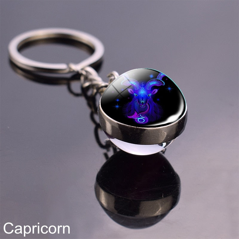 Starry Night Zodiac Sign Pendant/Keychain