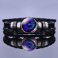 Multilayer Zodiac Sign Leather Bracelet