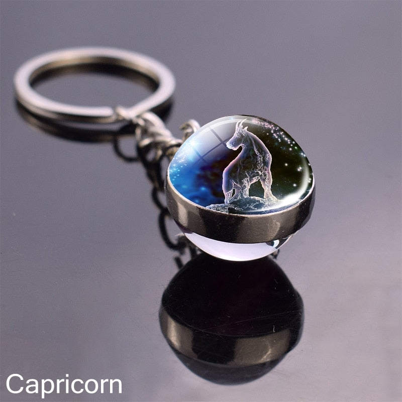 Starry Night Zodiac Sign Pendant/Keychain