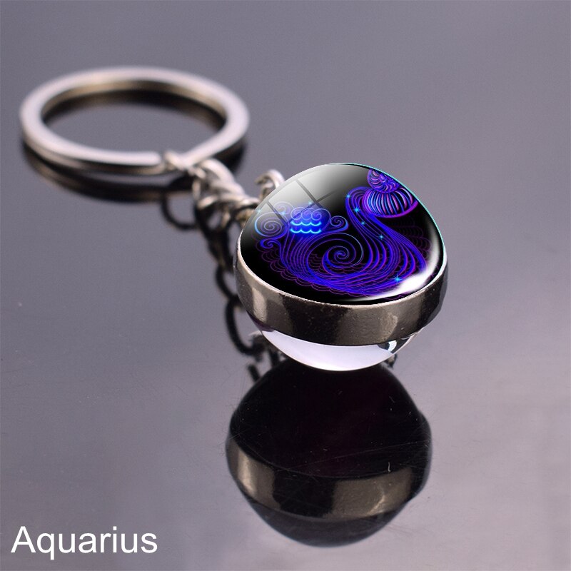 Starry Night Zodiac Sign Pendant/Keychain
