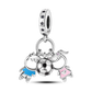 925 Sterling Silver and Crystal Charm Collection