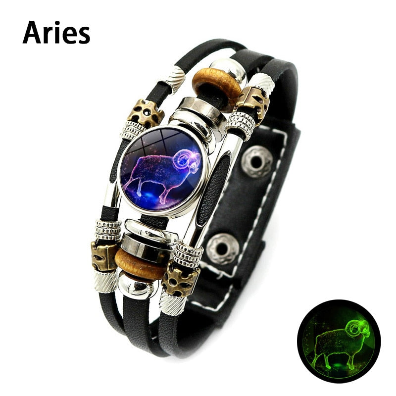 Sign of the Times Leather Bracelet
