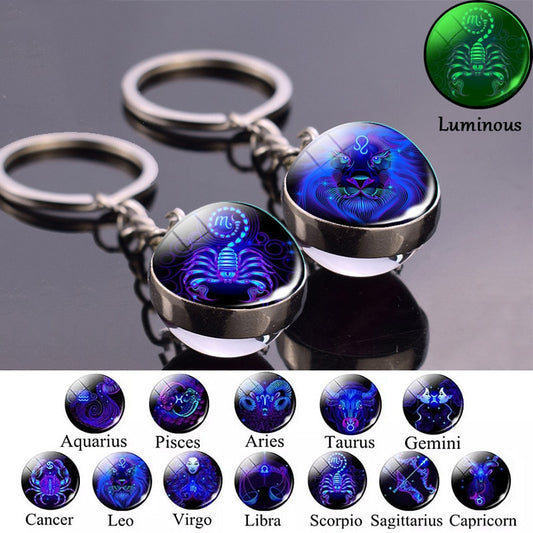 Starry Night Zodiac Sign Pendant/Keychain