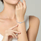 Sparkling Silver Beaded Charm Bracelet