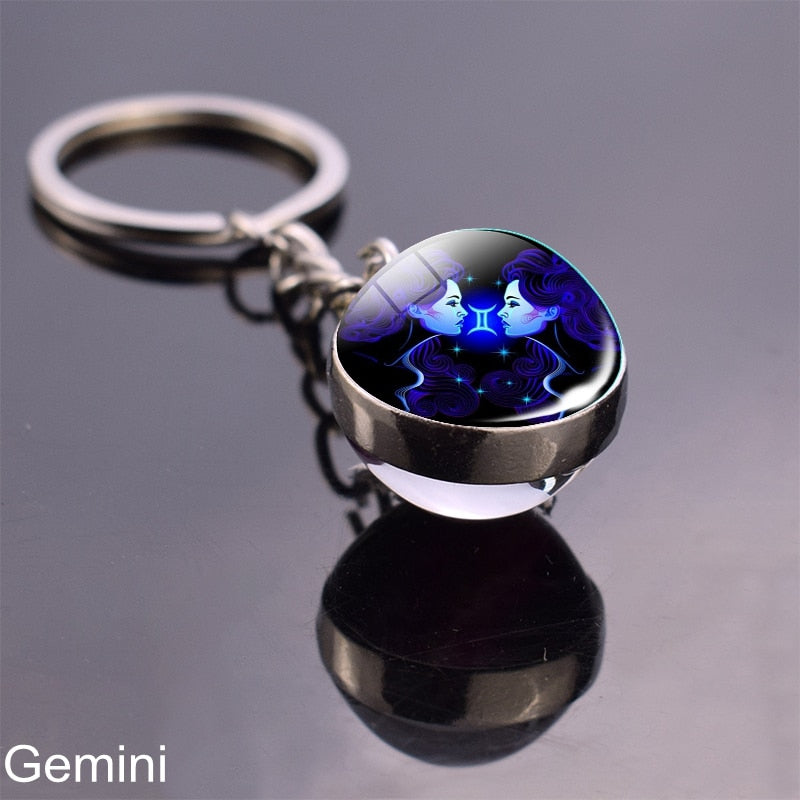 Starry Night Zodiac Sign Pendant/Keychain