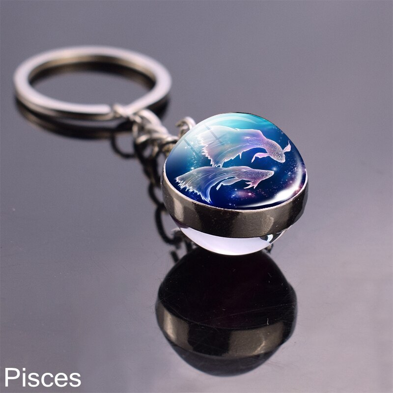 Starry Night Zodiac Sign Pendant/Keychain