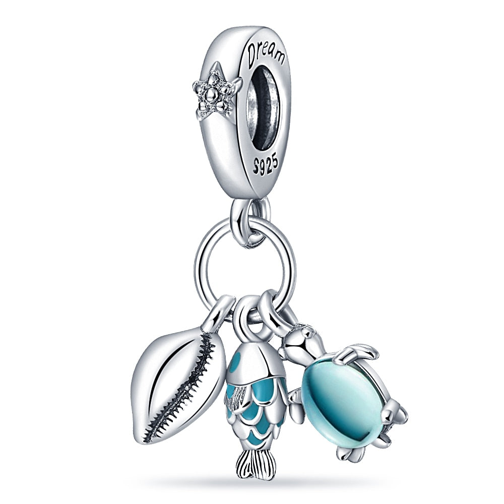 925 Sterling Silver and Crystal Charm Collection