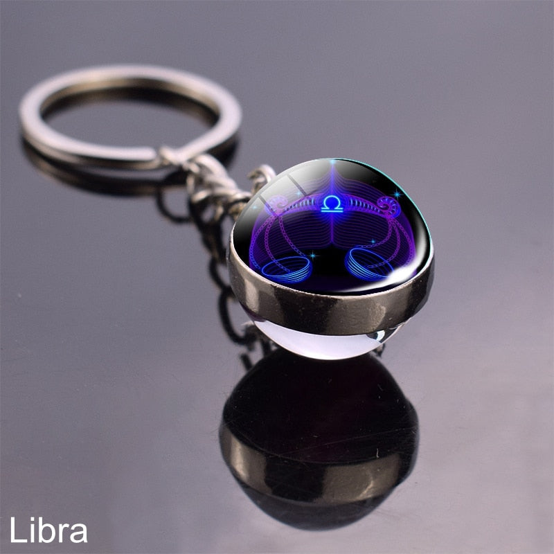 Starry Night Zodiac Sign Pendant/Keychain