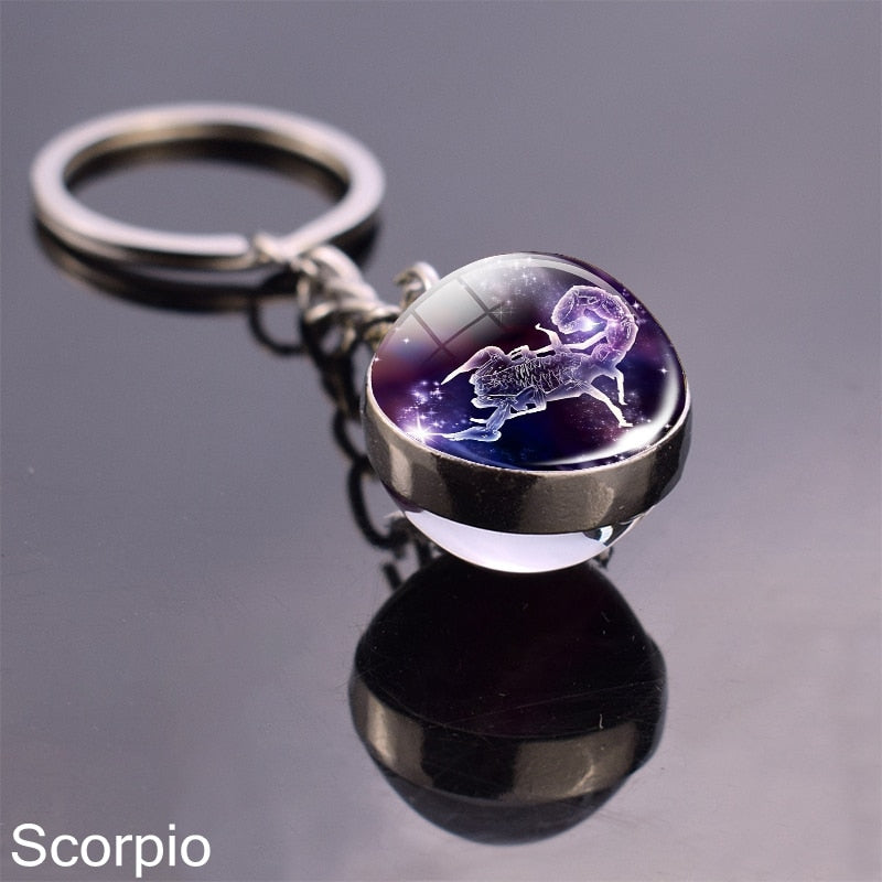 Starry Night Zodiac Sign Pendant/Keychain