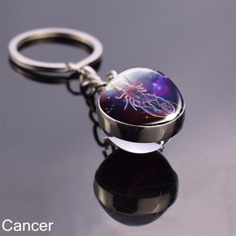 Starry Night Zodiac Sign Pendant/Keychain