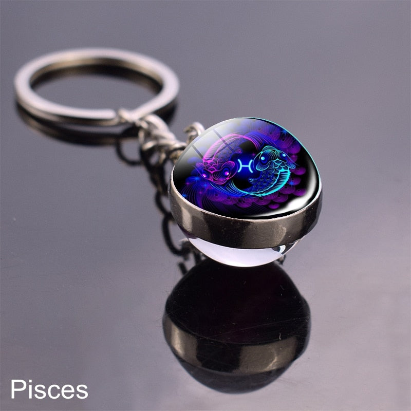 Starry Night Zodiac Sign Pendant/Keychain