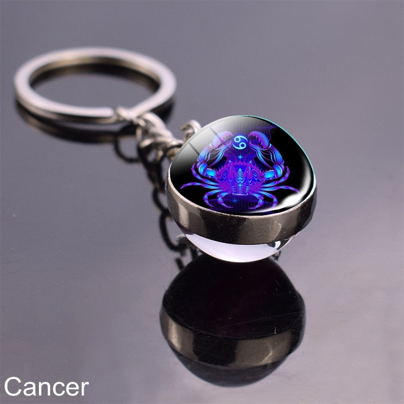 Starry Night Zodiac Sign Pendant/Keychain