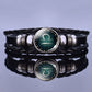 Multilayer Zodiac Sign Leather Bracelet