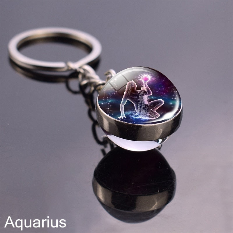Starry Night Zodiac Sign Pendant/Keychain