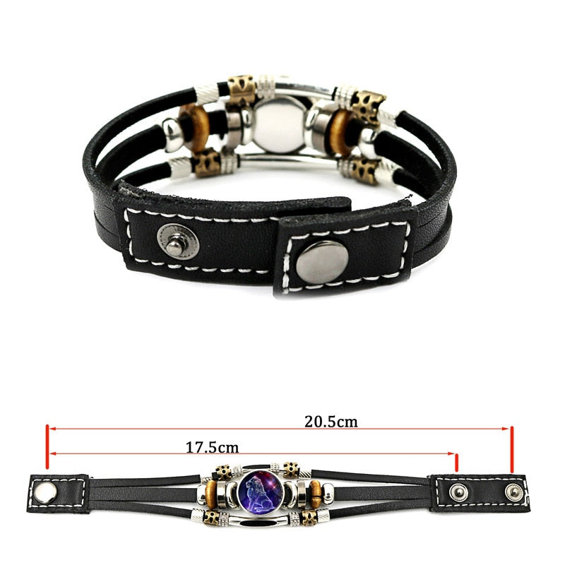 Sign of the Times Leather Bracelet